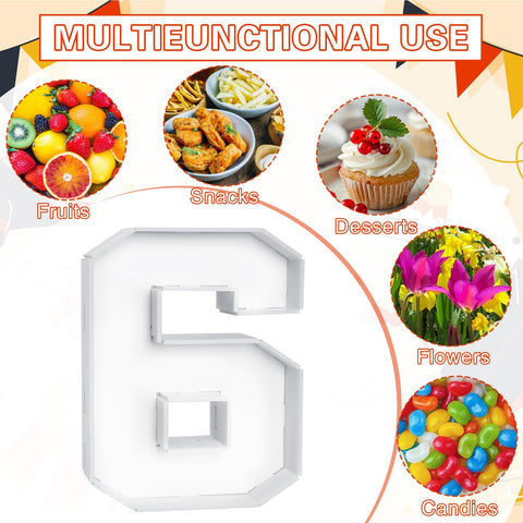 kaiolbly filled number trays with cupcakes and fruit creating a colorful celebration spread