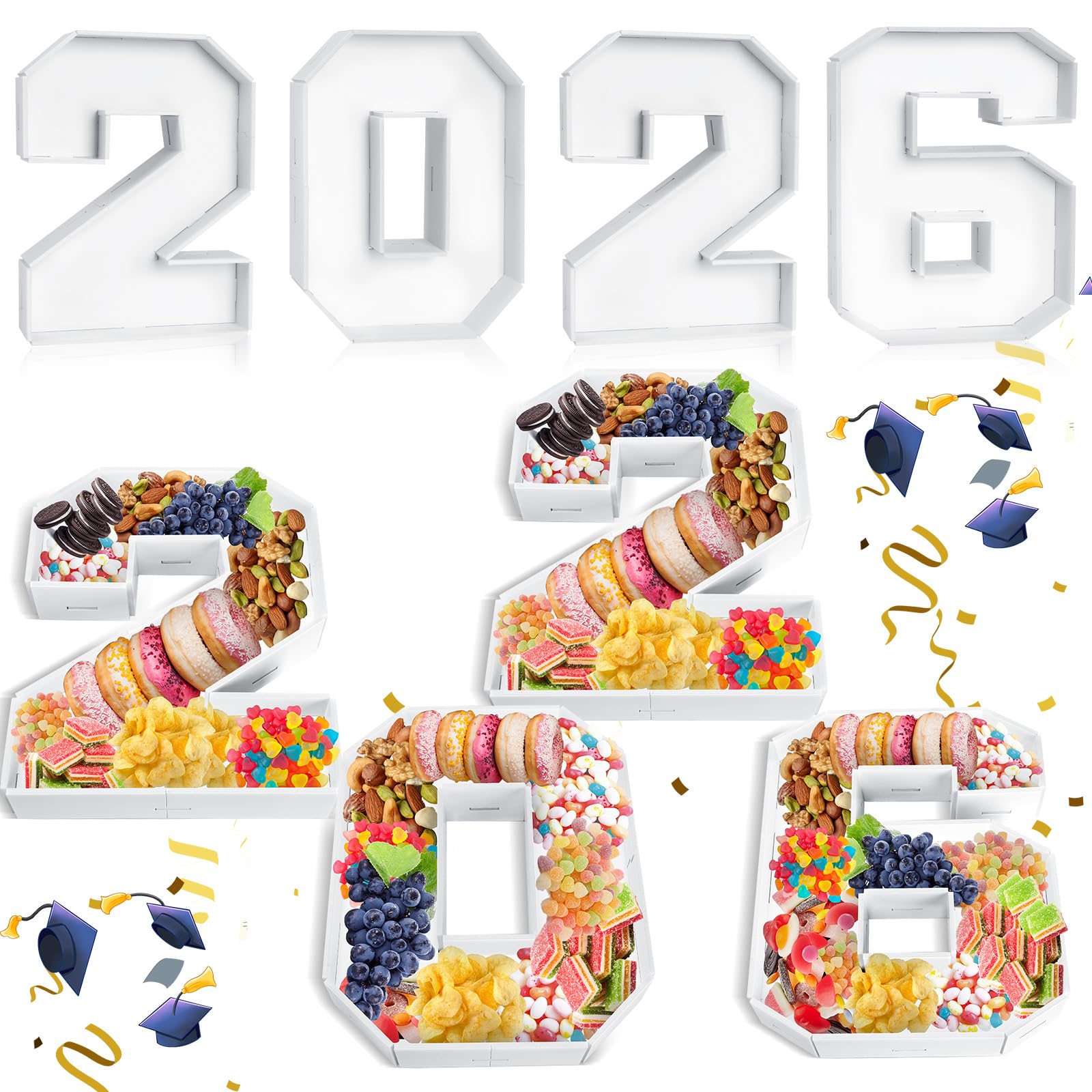 kaiolbly front view of 2026 number trays highlighting clean white backdrop and presentation