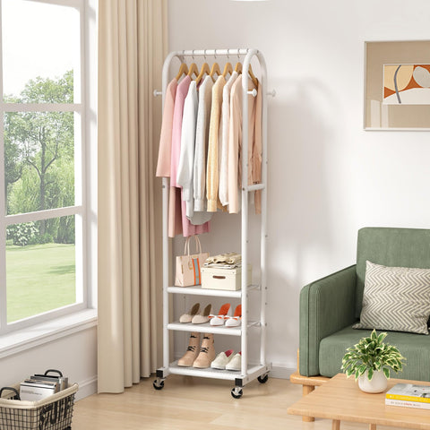 Kaitiemoo shelves holding shoes and folded clothes for organization