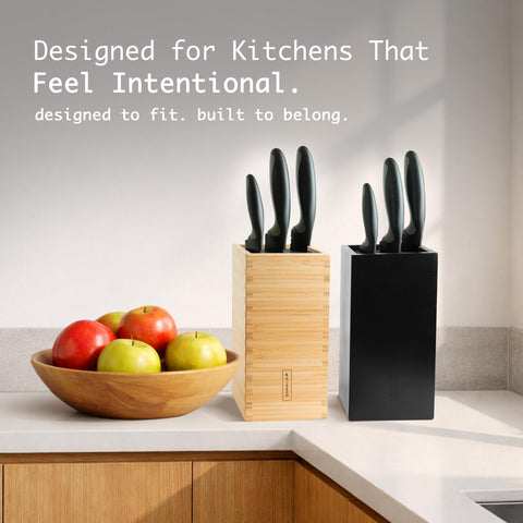 KAIZEN top interior detail showing open design that fits varied knives