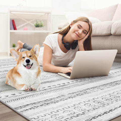 kakania robot vacuum transition over rug showing smooth passage and hassle-free automated cleaning