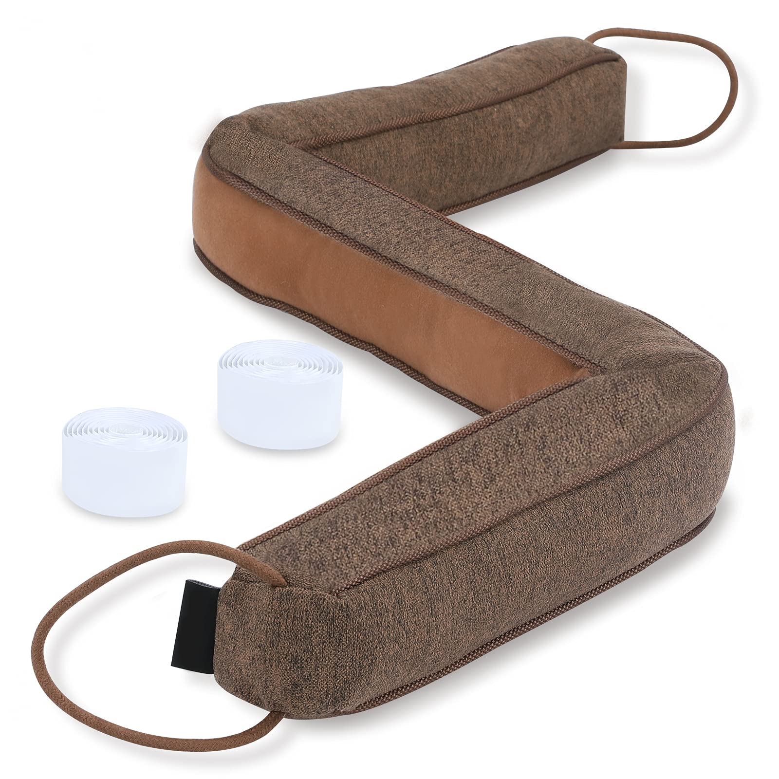 KAKICLAY front view of 42-inch draft stopper showing full-length coverage and sturdy fabric