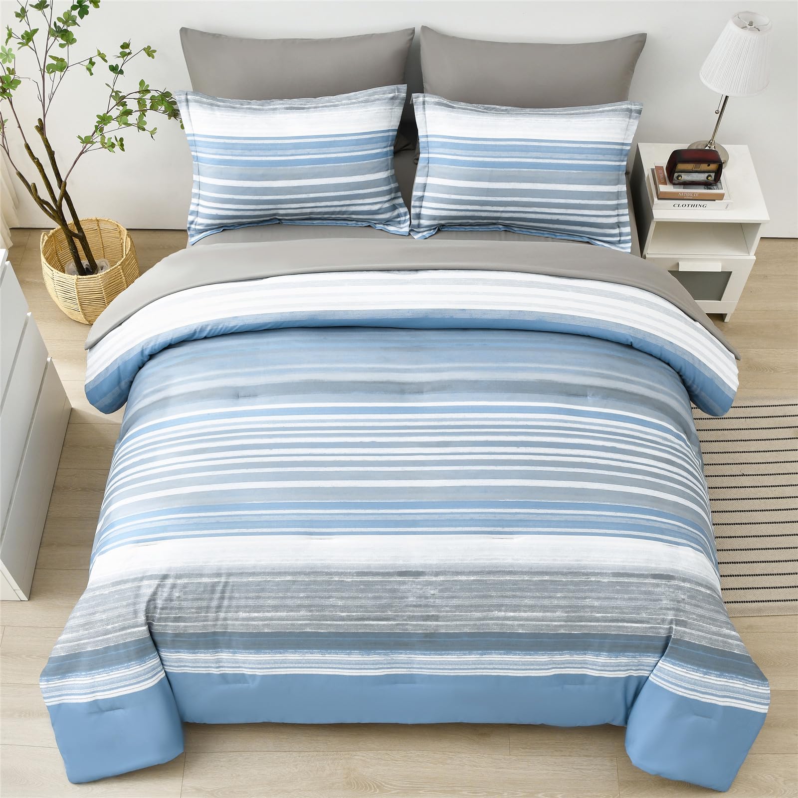 KAKIJUMN detailed stitching on comforter preventing fill shifting