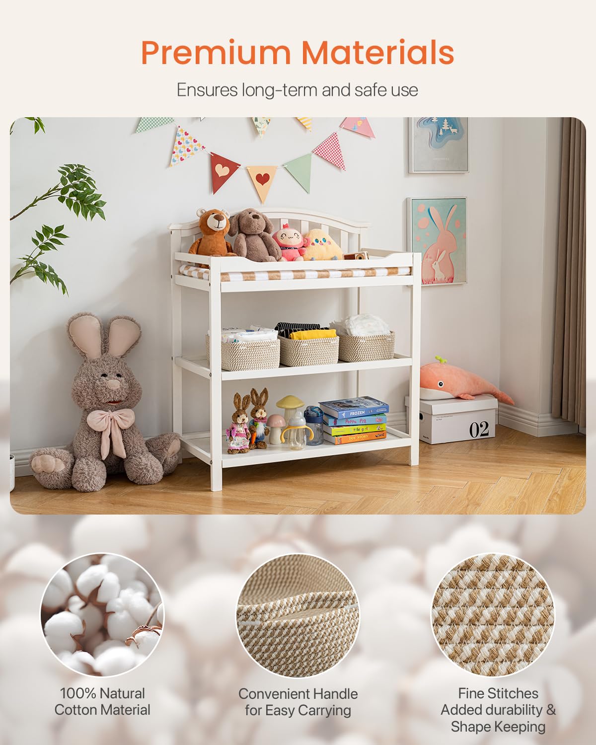 KALLAX baskets in cubby shelf demonstrating tidy space-saving