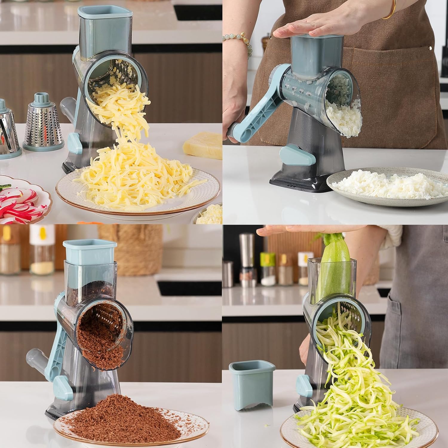 KalraMay in use grating cheese onto pasta for fast, even topping