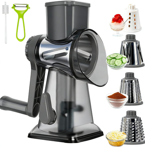 KalraMay front profile view showing compact grater and benefits of stable operation
