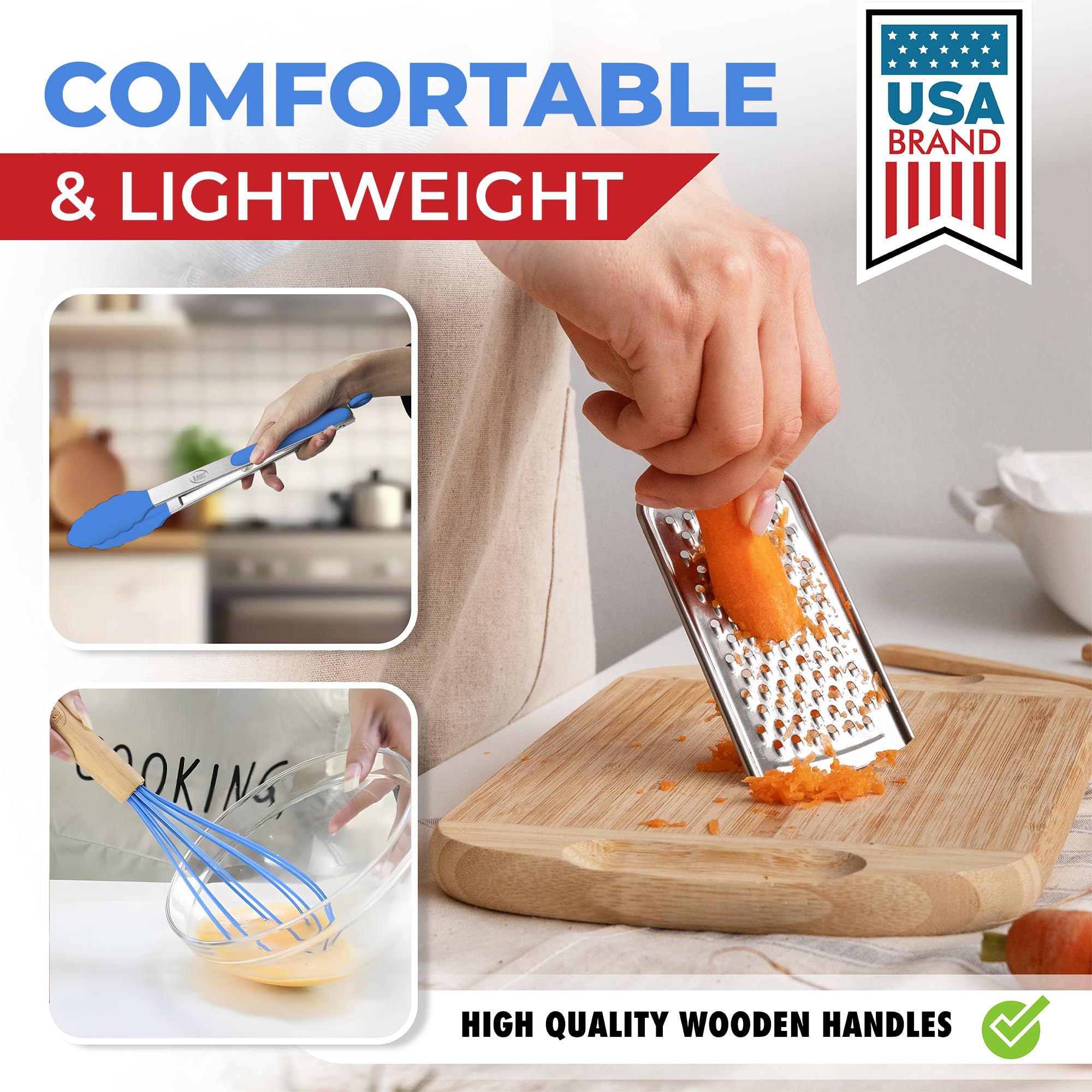 Kaluns can opener grater and peeler clustered for efficient prep and multi-tasking