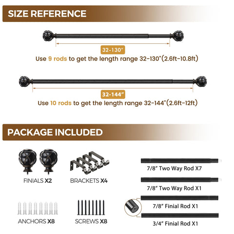 KAMANINA color option display with black bronze and silver for matching décor