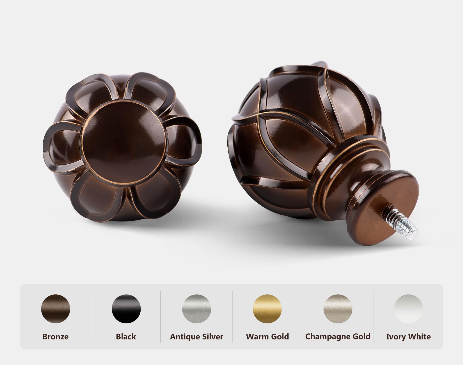 KAMANINA finial close-up highlighting textured detail and stylish accent