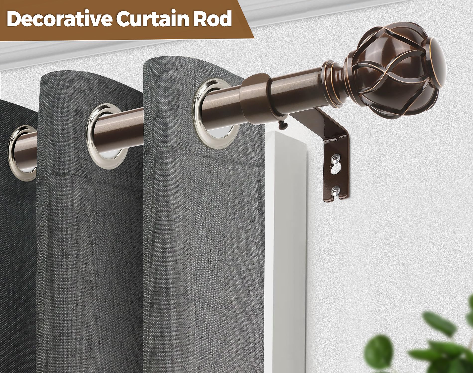 KAMANINA rod with grommet curtains in use demonstrating smooth sliding and sturdy hold