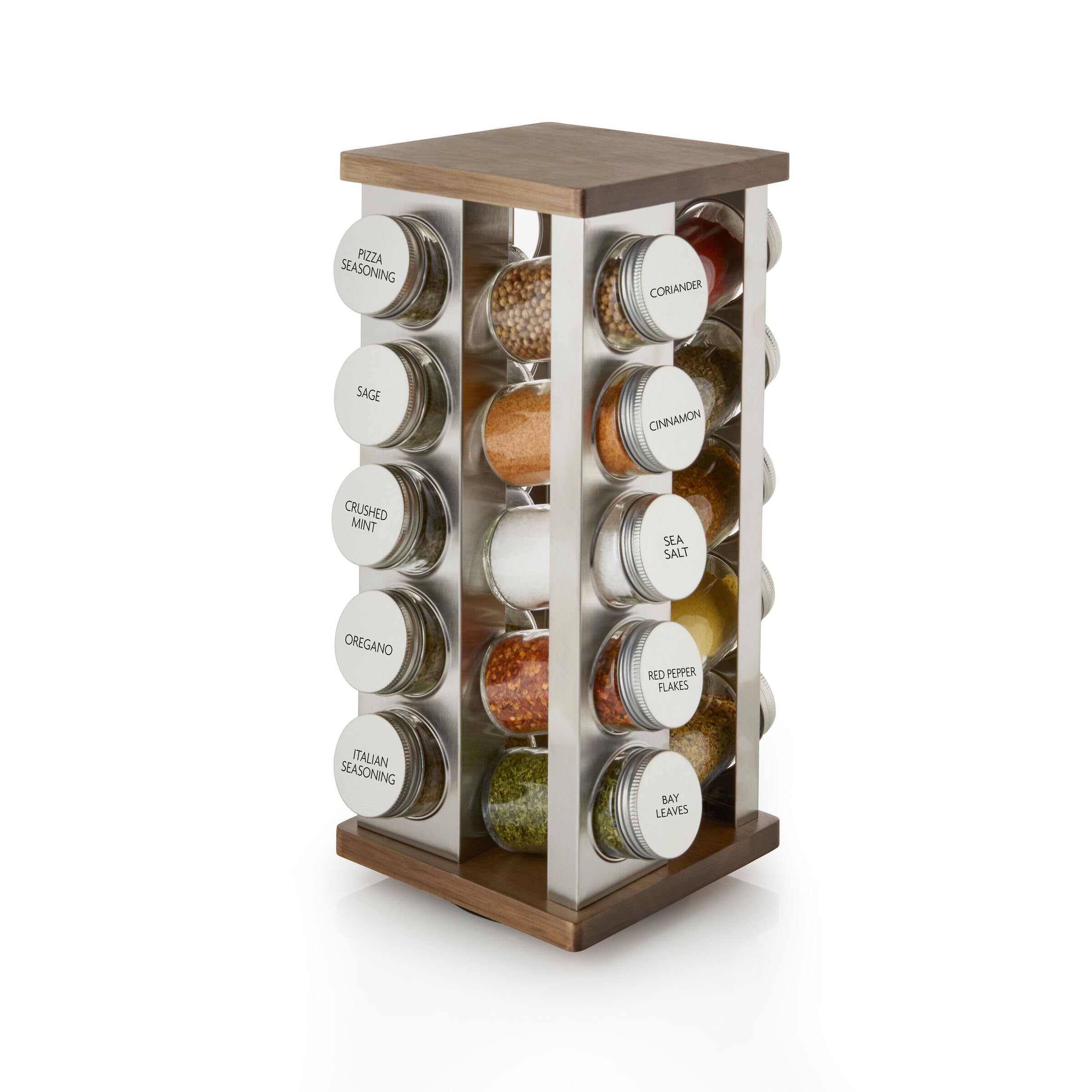 Kamenstein front view vintage spice rack showing neat organized jars and easy access