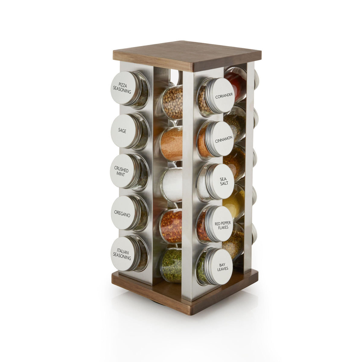 Kamenstein front view vintage spice rack showing neat organized jars and easy access