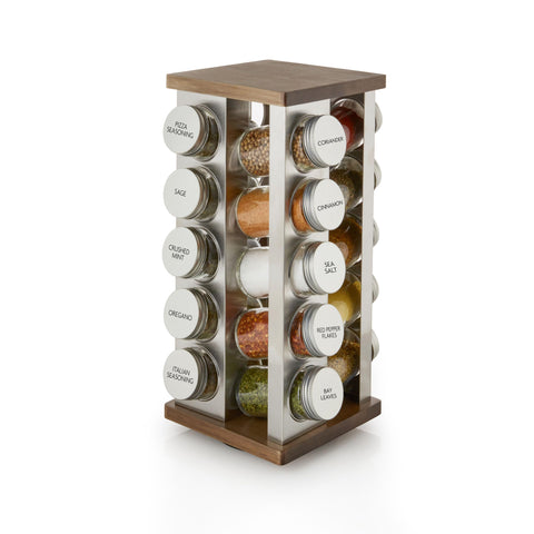 Kamenstein front view vintage spice rack showing neat organized jars and easy access
