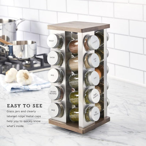 Kamenstein on a countertop in a kitchen setting demonstrating space-saving benefit