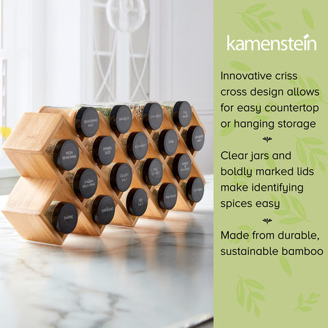 Kamenstein lifestyle kitchen setup showing ready-to-use spices for meal speed
