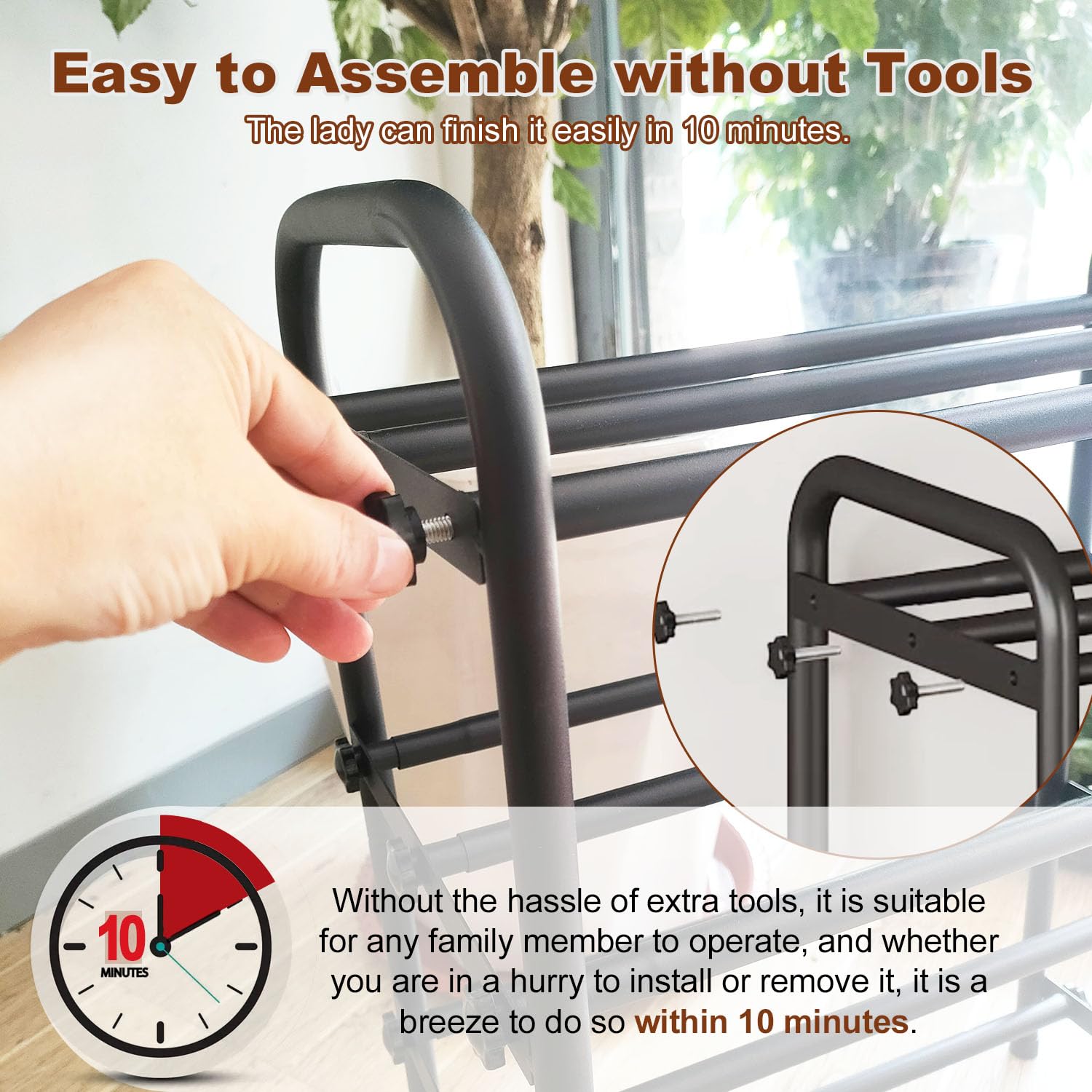 KANAV close-up shelf joint detail shows secure, tool-free assembly advantage