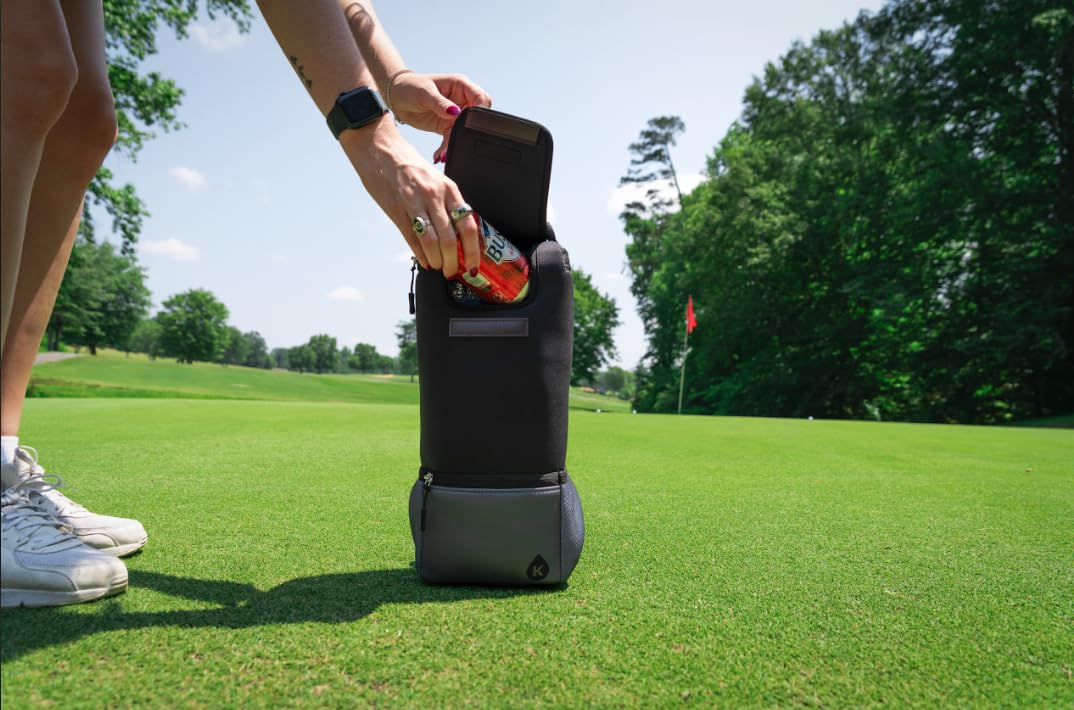 Kanga cooler filled with six cans showing compact chilled beverage capacity