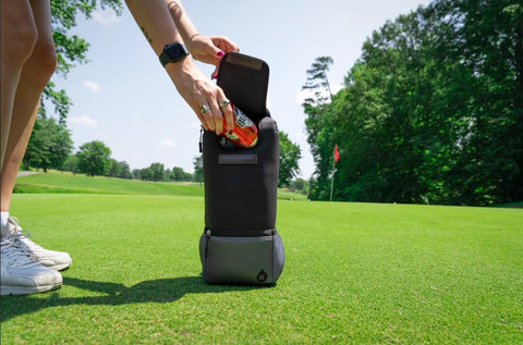 Kanga cooler filled with six cans showing compact chilled beverage capacity