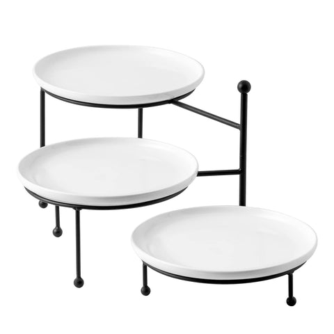 Kanwone front view assembled stand showing elegant tiered display and improved table presence