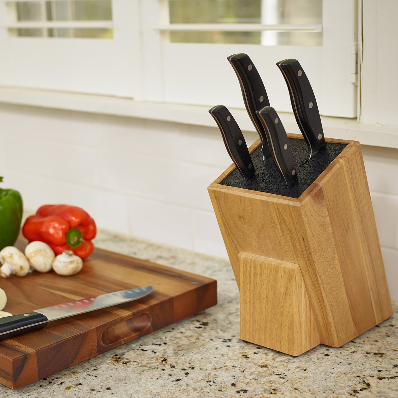 Kapoosh Dice side profile emphasizing light oak woodgrain finish and aesthetic benefit