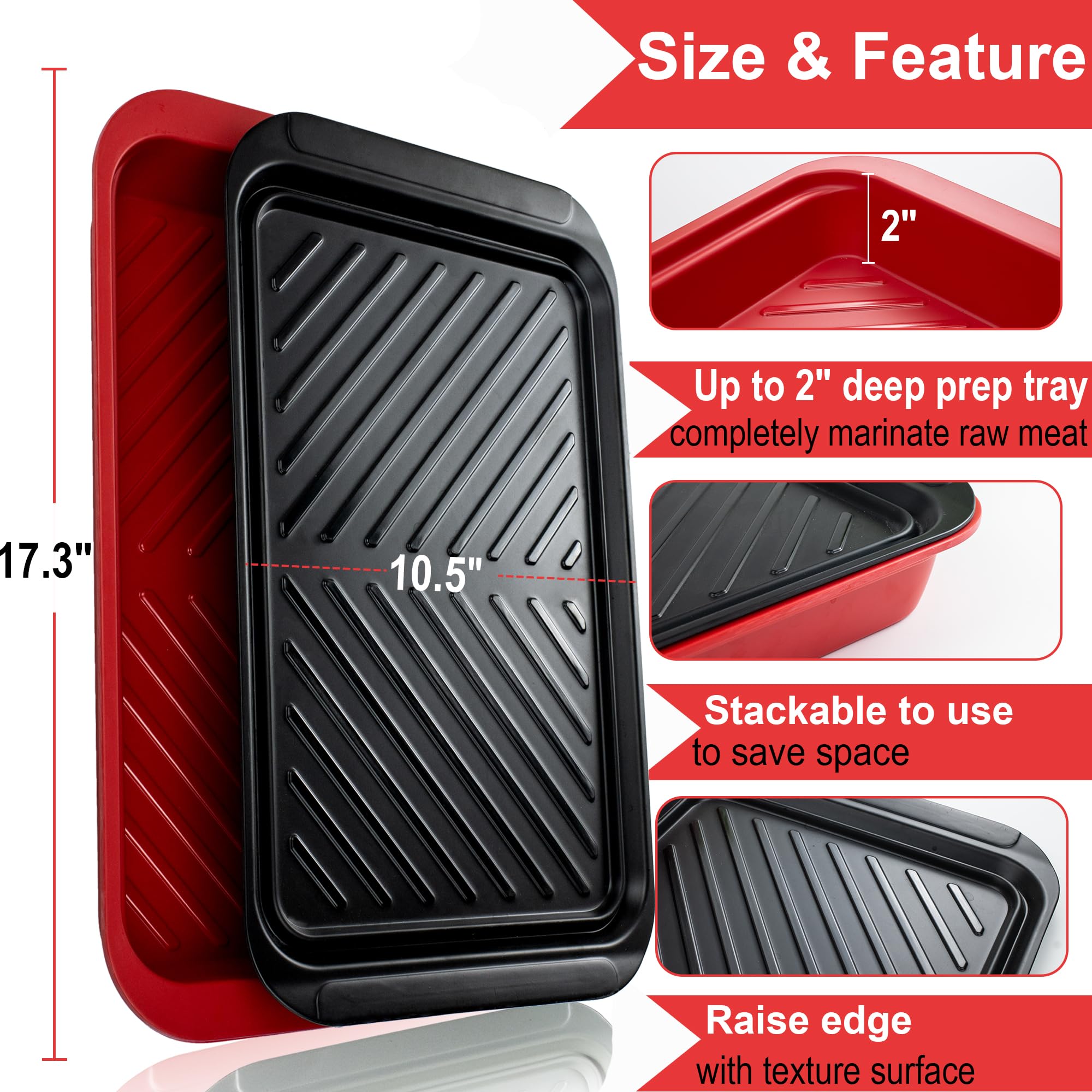 KAQAHIDO tray lip and nesting detail, spill-resistant and space-saving