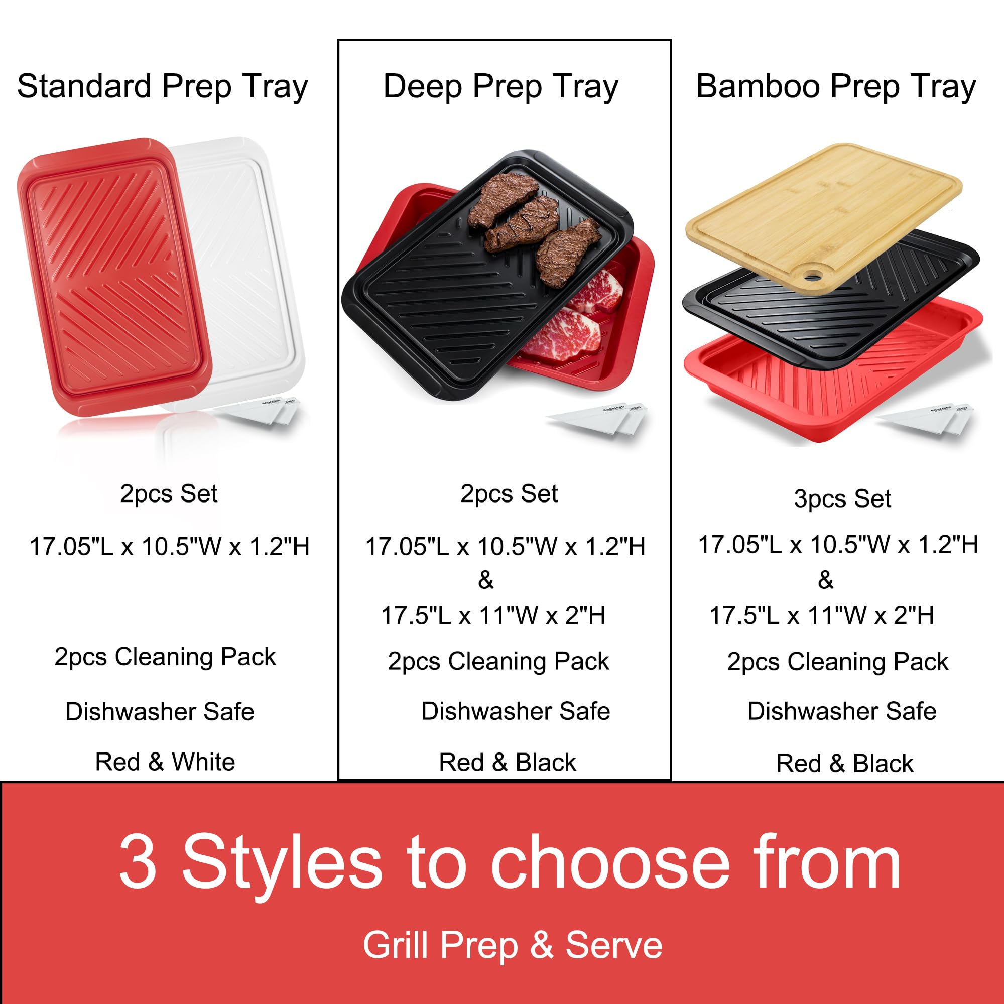 KAQAHIDO trays inside dishwasher, easy cleanup and durable finish