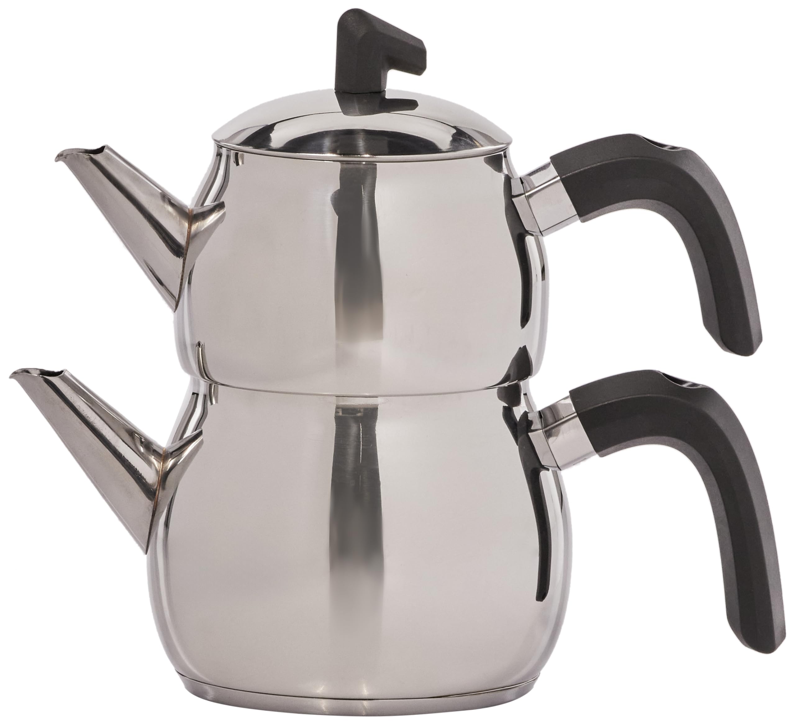 KARACA Belinay front view showing teapot and kettle, elegant table presentation benefit