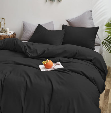 KAREVER comforter on queen bed showing scale and generous 90x90-inch coverage