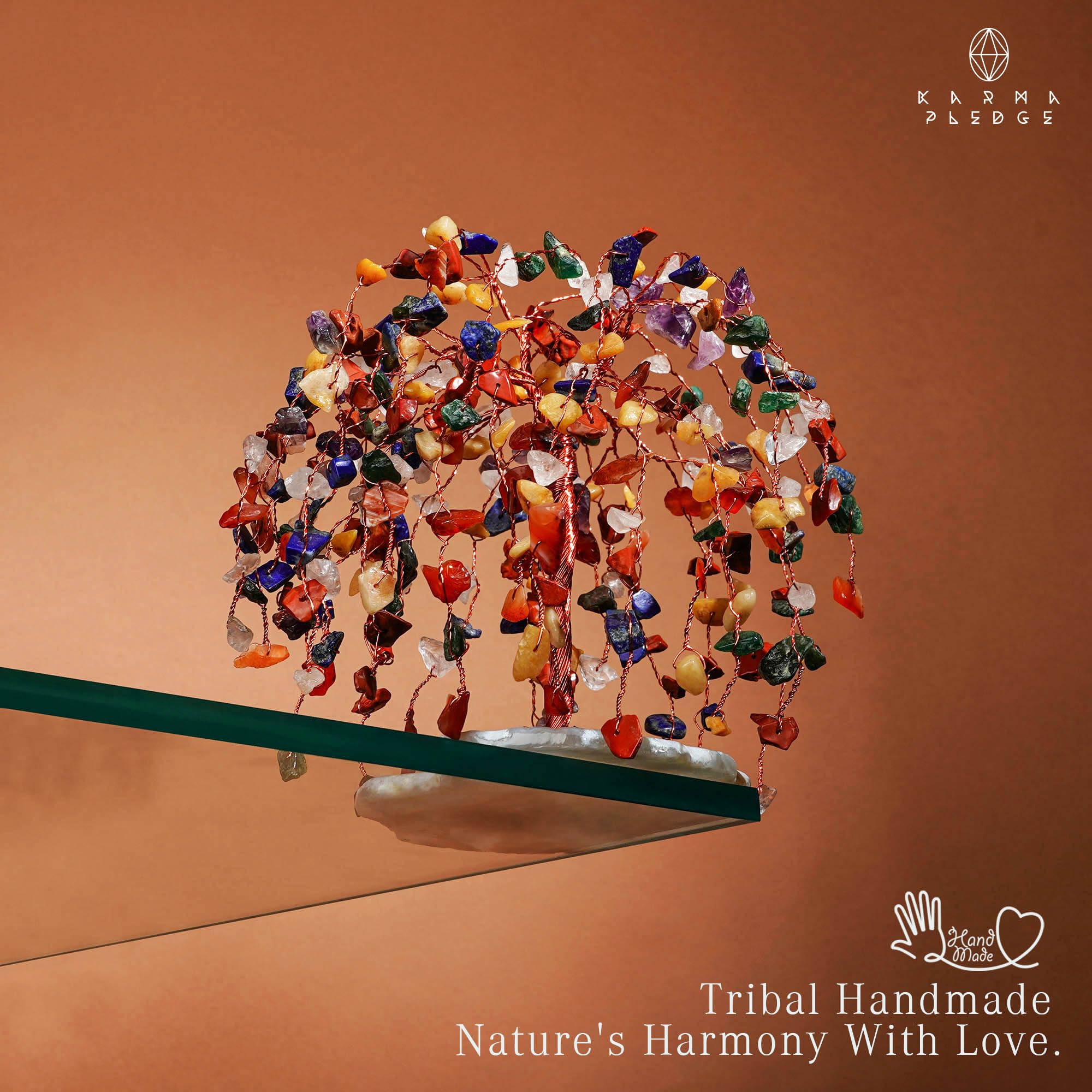 KARMAPLEDGE copper wire branches showing artisan workmanship and durable construction