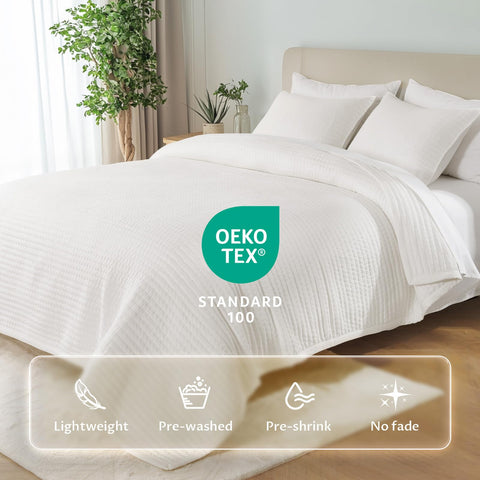 KASENTEX matching pillow shams on bed showing coordinated styling benefit