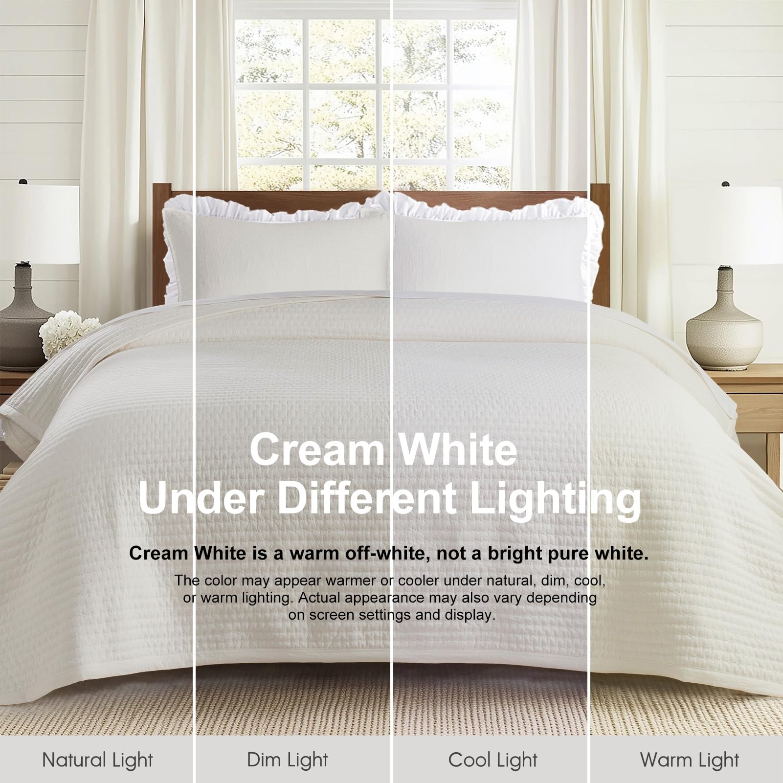 KASENTEX quilt horizontal channel detail highlighting minimalist Nordic look and smooth finish