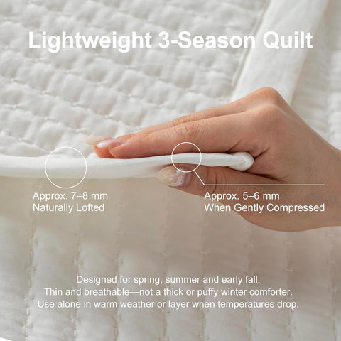 KASENTEX quilt with pet on surface showing easy hair removal and practical care benefit