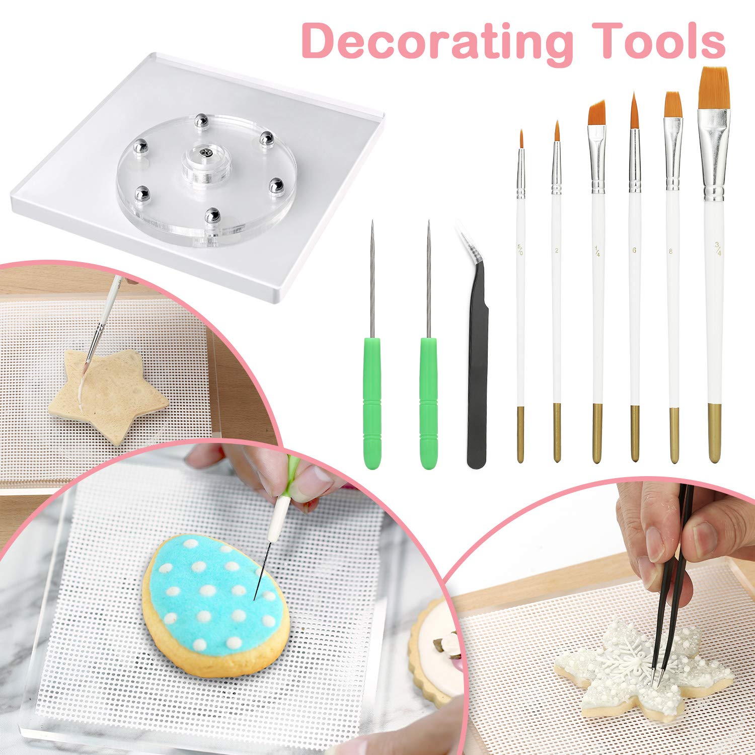Kasmoire close-up of decorating tools for fine details and texture work