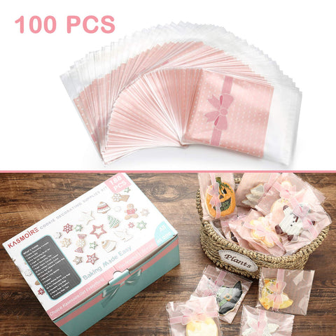 Kasmoire finished cookies in clear bags for neat presentation and gifting