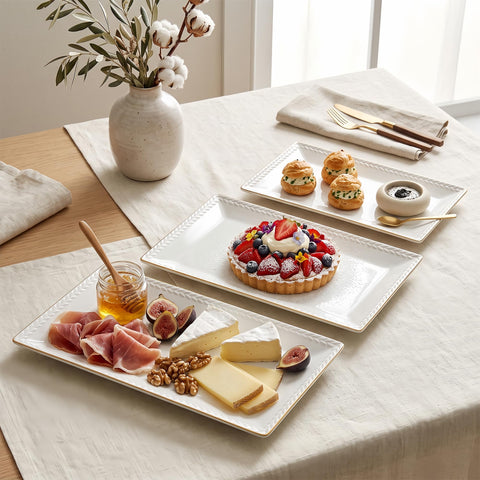 Kassel platters serving tacos and cake showing versatile serving options benefit