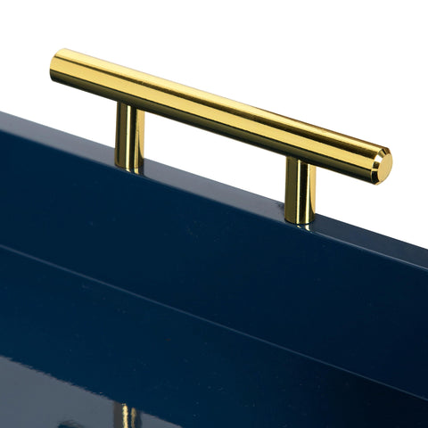 Kate and Laurel tray in entryway holding keys and mail for quick organization