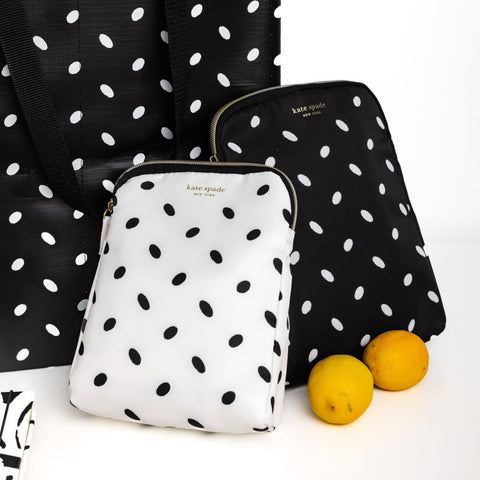 kate spade new york Almond Dot bags in a picnic scene showing convenience for outings