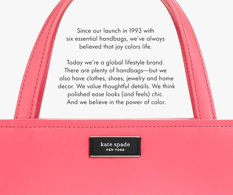 kate spade new york label and seams detail showing craftsmanship and durability benefit
