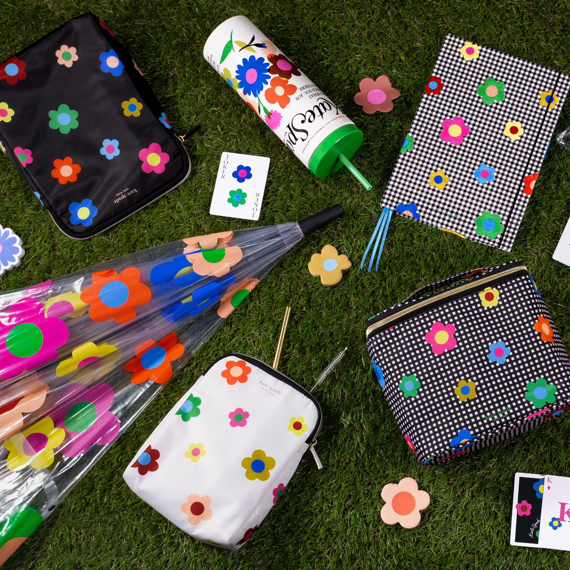 kate spade new york lifestyle picnic scene showing bags in use and stylish-outdoor benefit