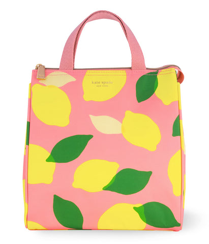 kate spade new york tote front view showing lemon print and stylish design benefit