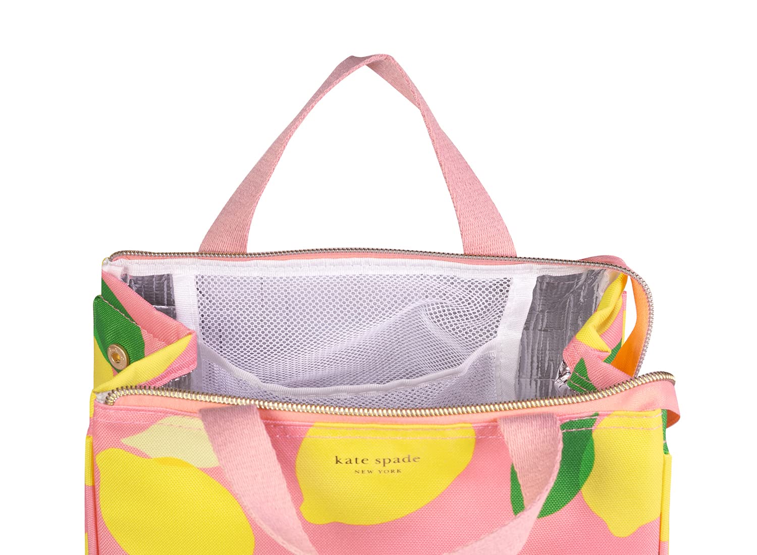 kate spade new york zipper and logo close-up highlighting secure closure benefit