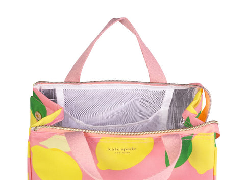 kate spade new york zipper and logo close-up highlighting secure closure benefit