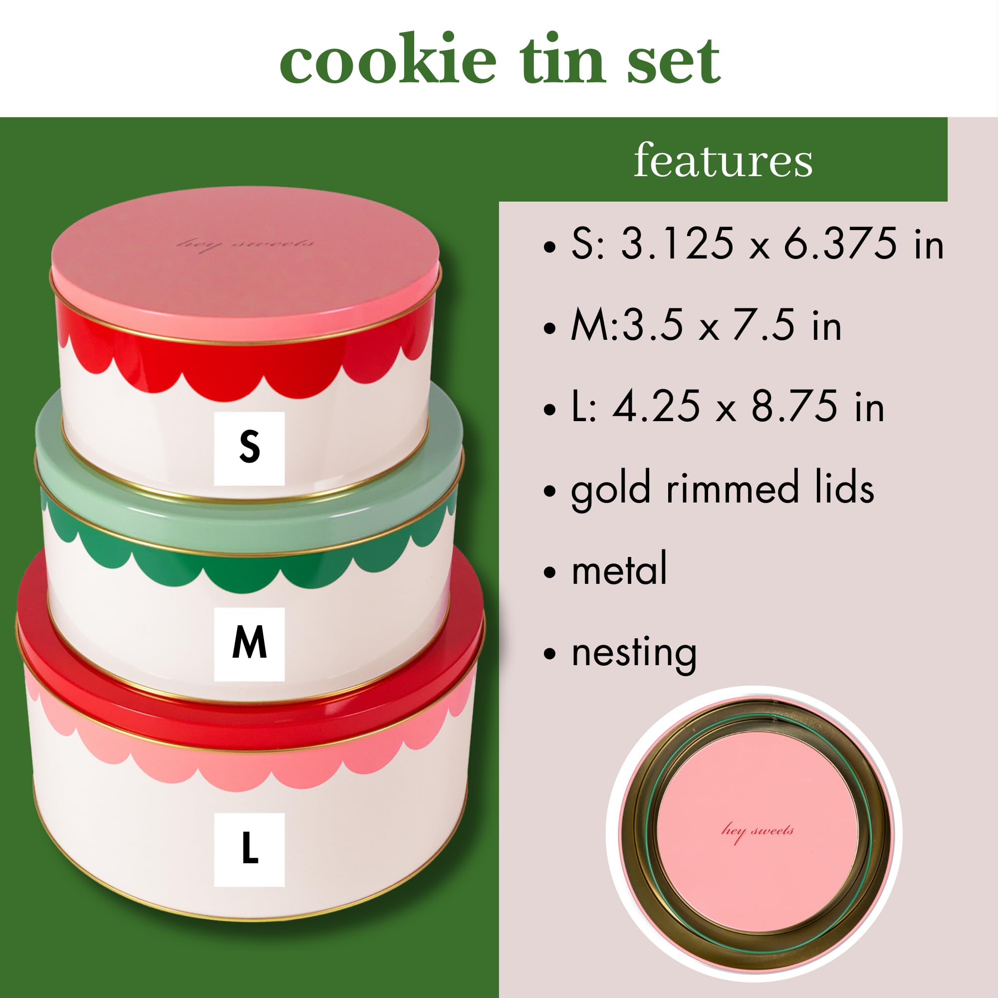 kate spade new york medium tin detail displays print and ideal capacity for cookies benefit
