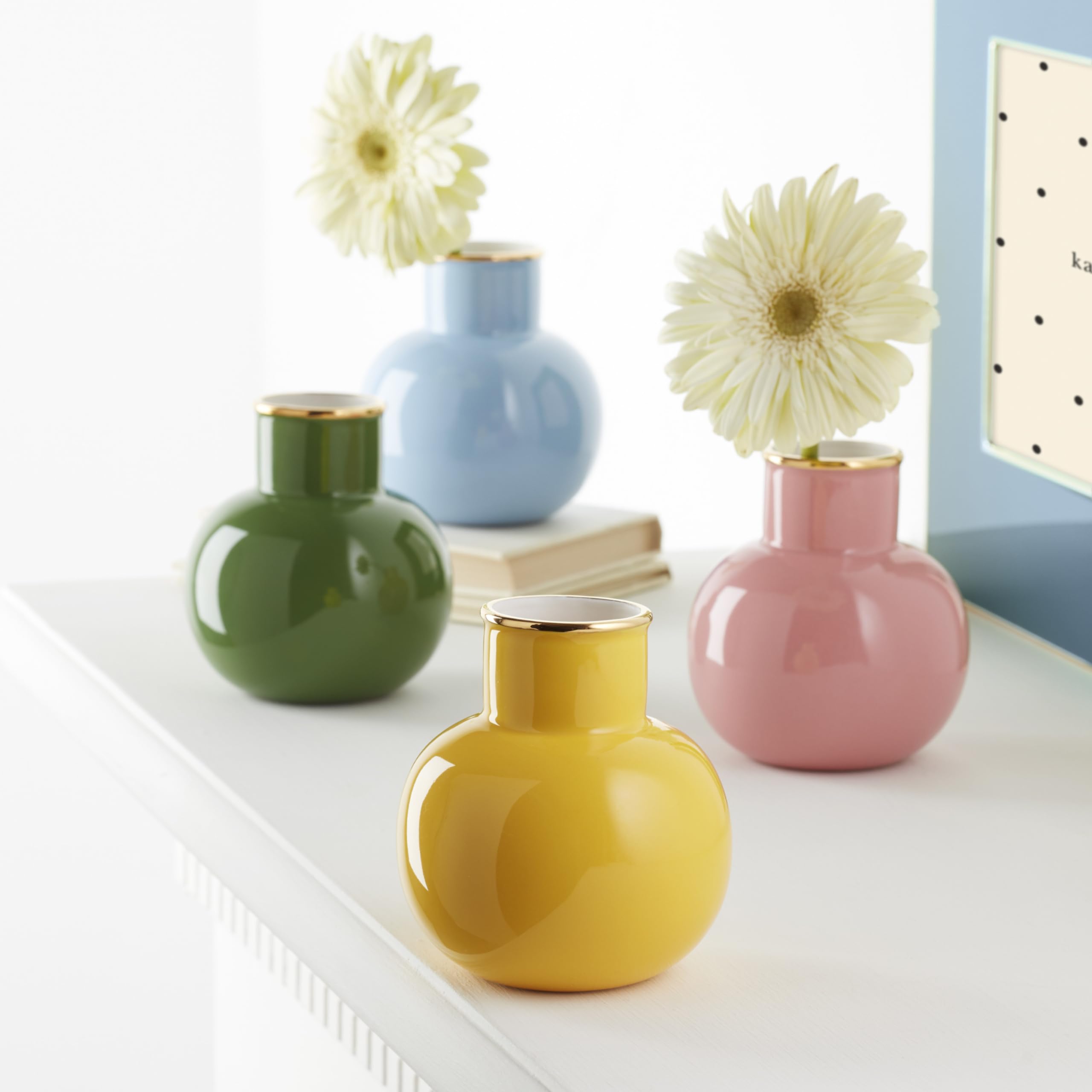 kate spade new york top opening view shows narrow mouth ideal for stems