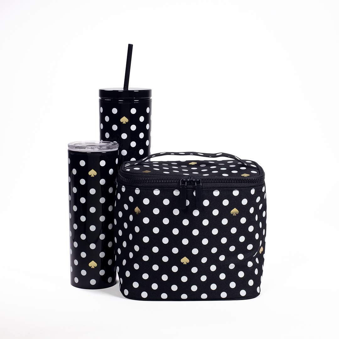 kate spade new york beside a bottle showing compact size and travel fit