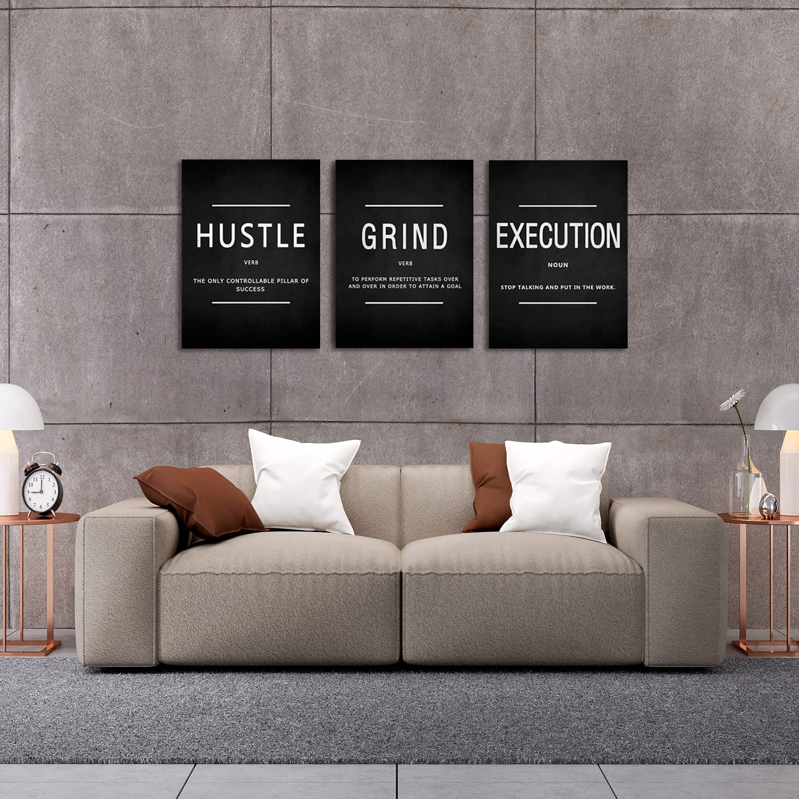 KAWAHONE canvas set displayed in a home office, provides inspirational décor and improves workspace vibe