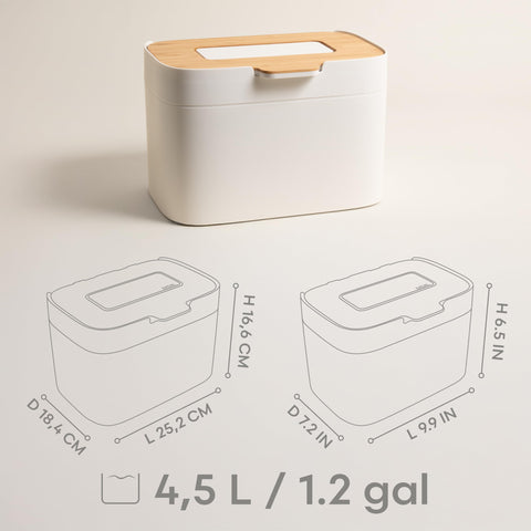 KAZAI Elin removable inner bucket lifted out to show easy emptying and tidy liner fit