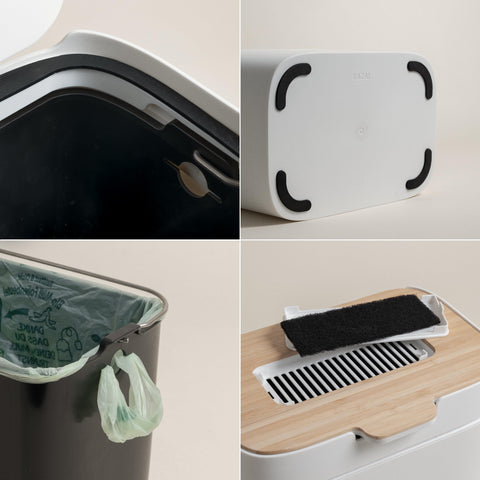 KAZAI Elin next to fruit to show compact scale and space-saving kitchen benefit