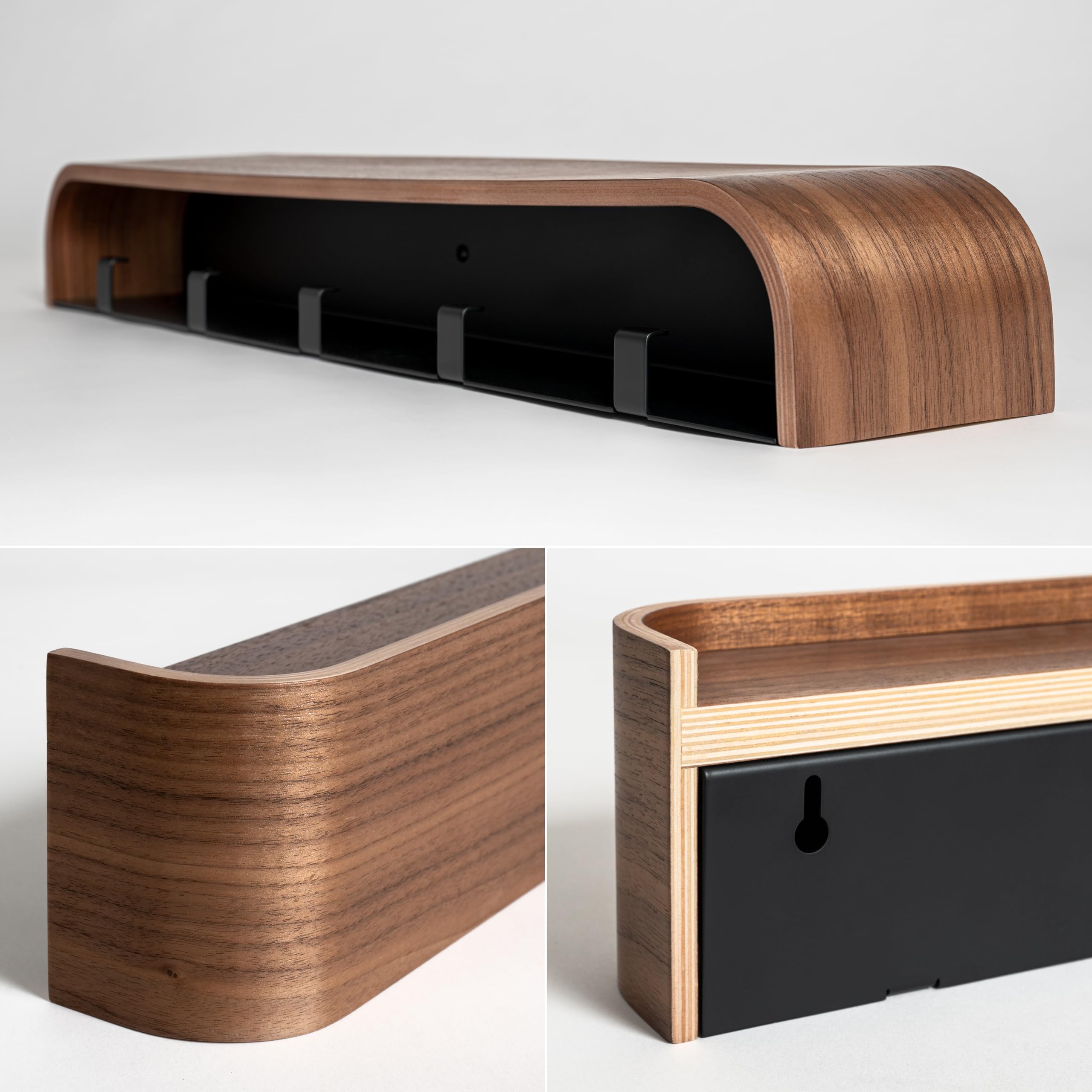 Kazai styled shelf with keys wallet and sunglasses showing entryway organization