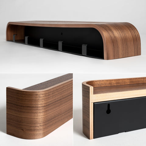 Kazai styled shelf with keys wallet and sunglasses showing entryway organization